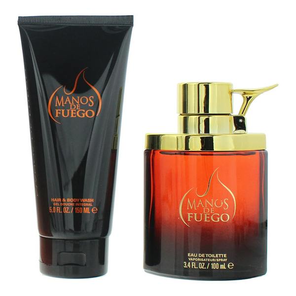 Manos De Fuego Caliente Eau de Toilette 100ml + Hair & Body Wash 150ml Gift Set for Him