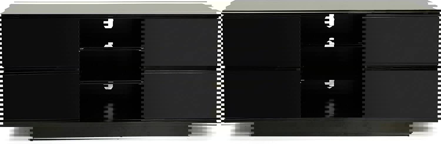 Centurion Supports AVITUS High Gloss Black with 4-Black Drawers for 32"-65" LED/OLED/LCD TV Cabinet - FULLY ASSEMBLED