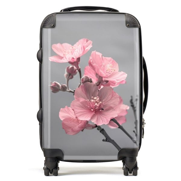 Warren Reed Delicate Pink Flowers Suitcase