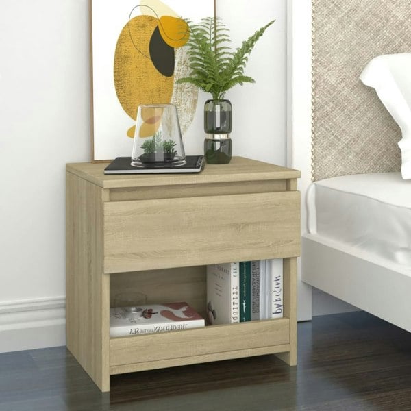 Berkfield Bedside Cabinets 2 pcs Sonoma Oak 40x30x39 cm Engineered Wood