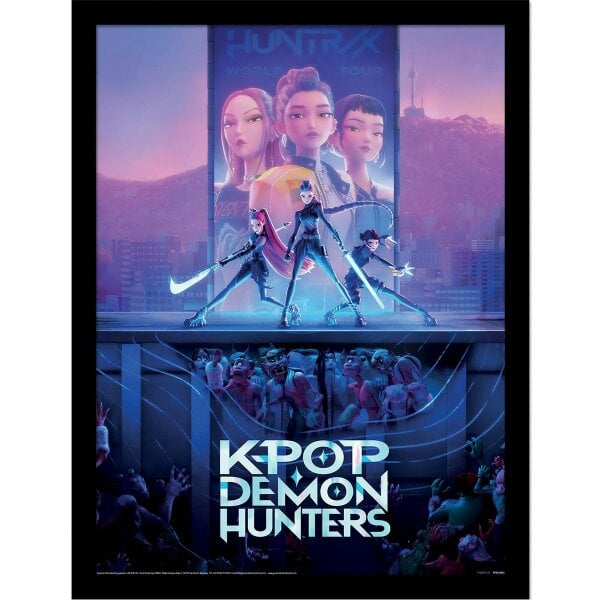 K-Pop Demon Hunters Key Art Framed Poster - Multicoloured