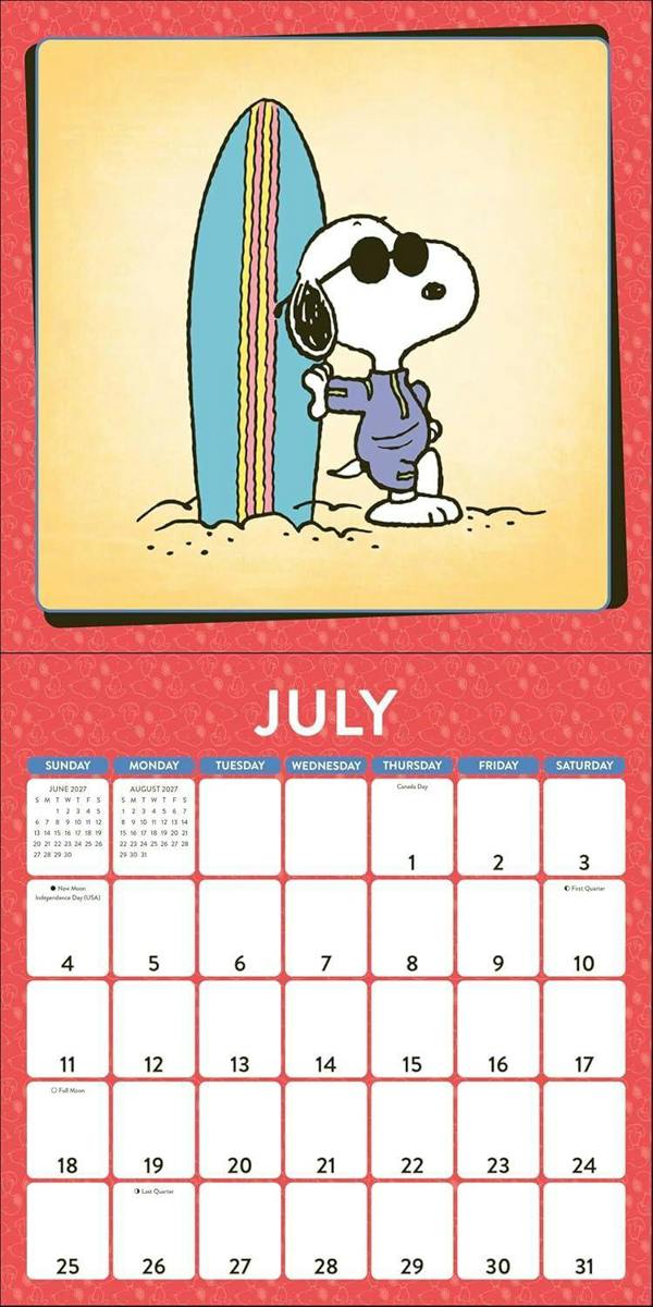 Peanuts/Snoopy Calendar 2027 (with notecards)