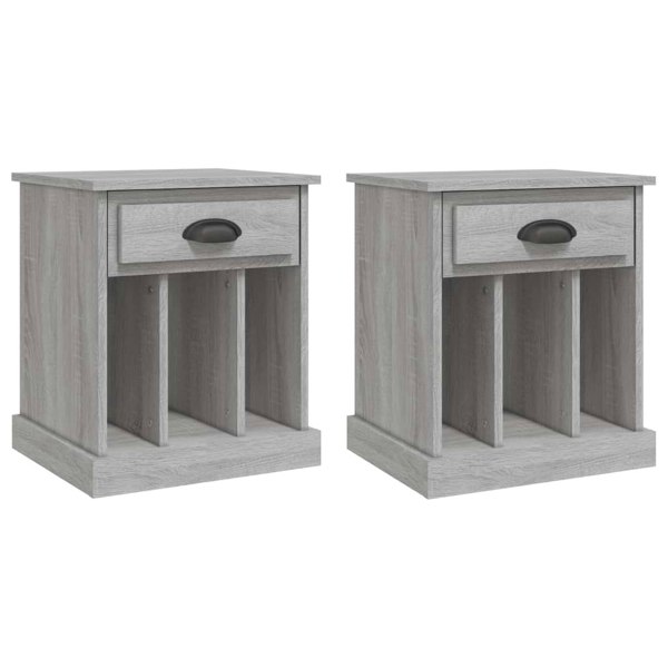 Berkfield Bedside Cabinets 2 pcs Grey Sonoma 43x36x50 cm