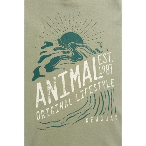 Animal Mens River Lightweight Relaxed Fit Hoodie - Green