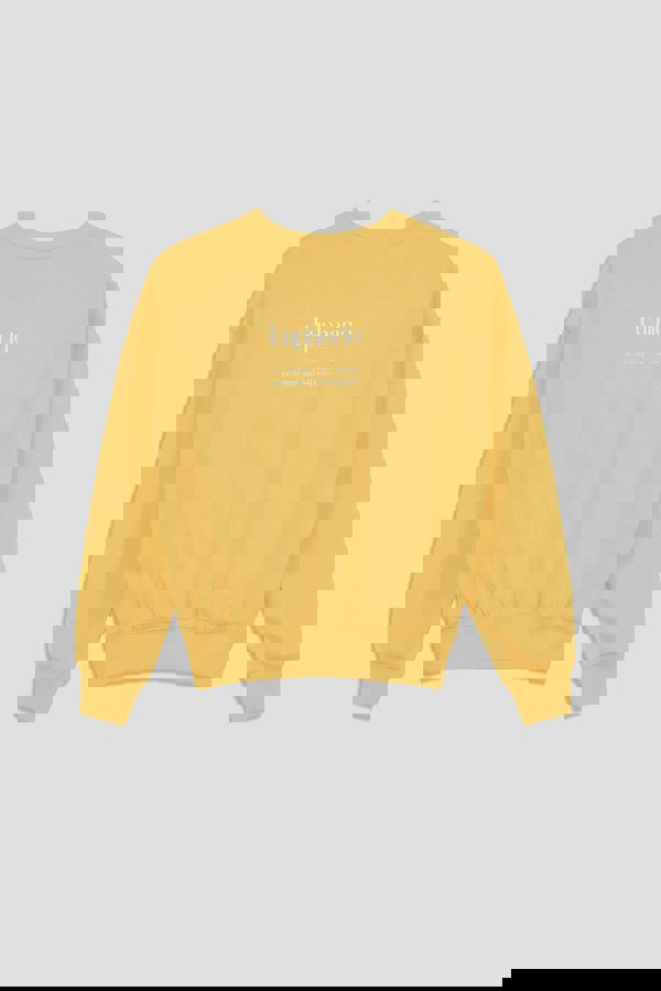 ENORSIA Ribbed Hem Cropped Sweatshirt