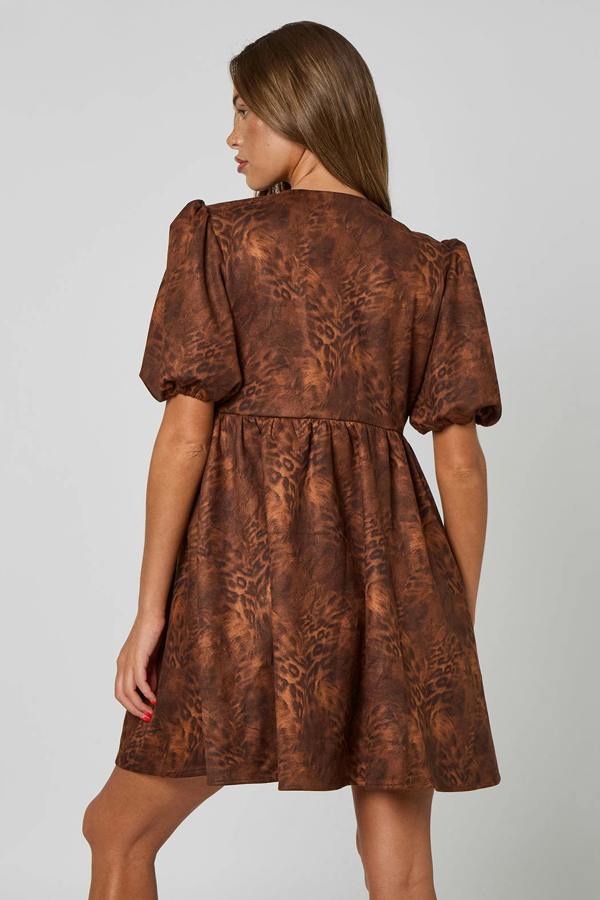 Urban Bliss Animal Faux Suede Mini Dress