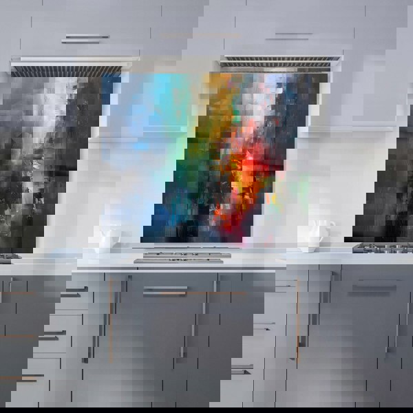 Warren Reed - Designer Colourful Chaos: Urban Dreamscape Kitchen Splashback