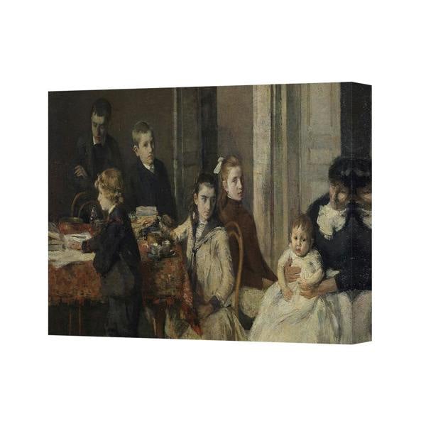 Benjamin Tate Design Handmade UK Canvas Wall Art Print Family Scene In Deep Frame