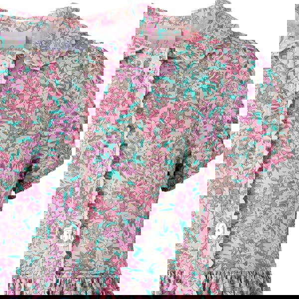 Rachel Riley Candy Pink Floral Button-front Dress