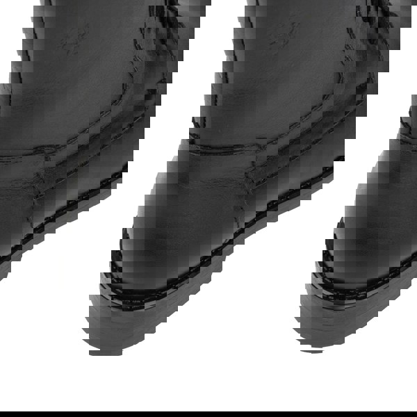 Embassy London Didi Wool - Black - Women's leather lace-up and zip-up round toe combat boot