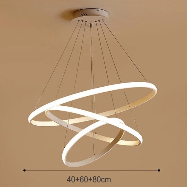 Modern Led Pendant 3 Acrylic Ring Chandelier Pendant Living and Home