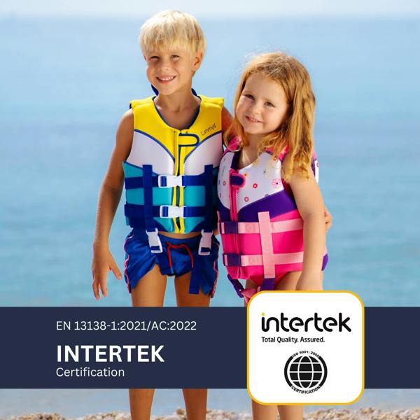 Limmys Premium Neoprene Swim Vest - Pink Daisy