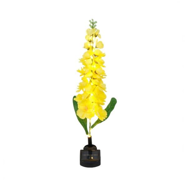 Gardenwize Yellow Delphinium Solar Stake Light – 20 Warm White LED Garden Light