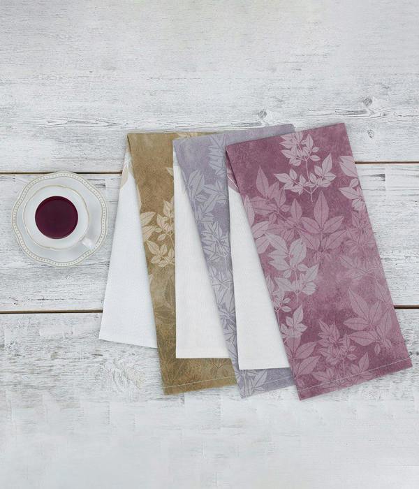 M.M Linen Shadow Tea Towel Set Of 3