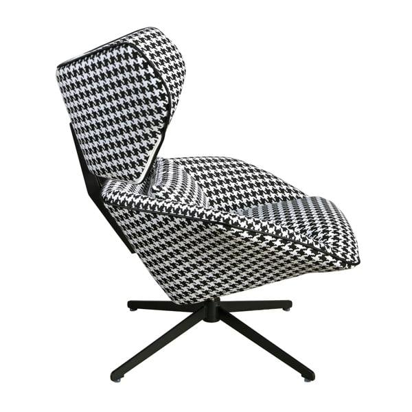 Angel Cerdá Black and White Fabric Swivel Armchair 5142