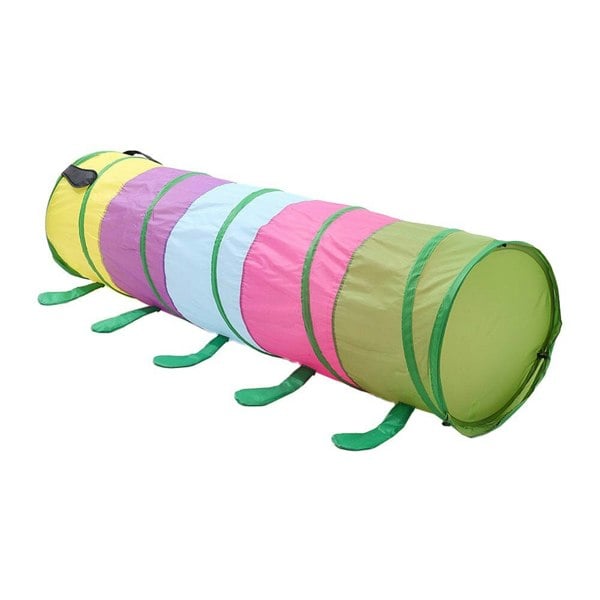 6FT Caterpillar Crawl Play Tunnel Pop-up for Kids Multicoloured Living and Home