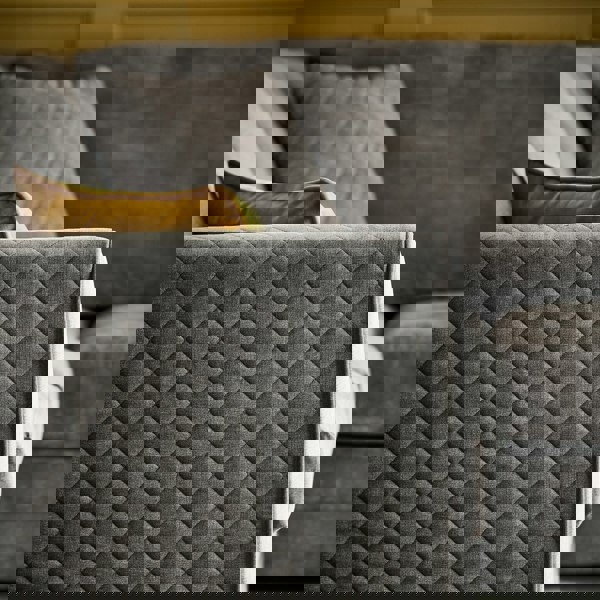 Furnishings For Less Quilted Chenille Full Back Corner Sofa