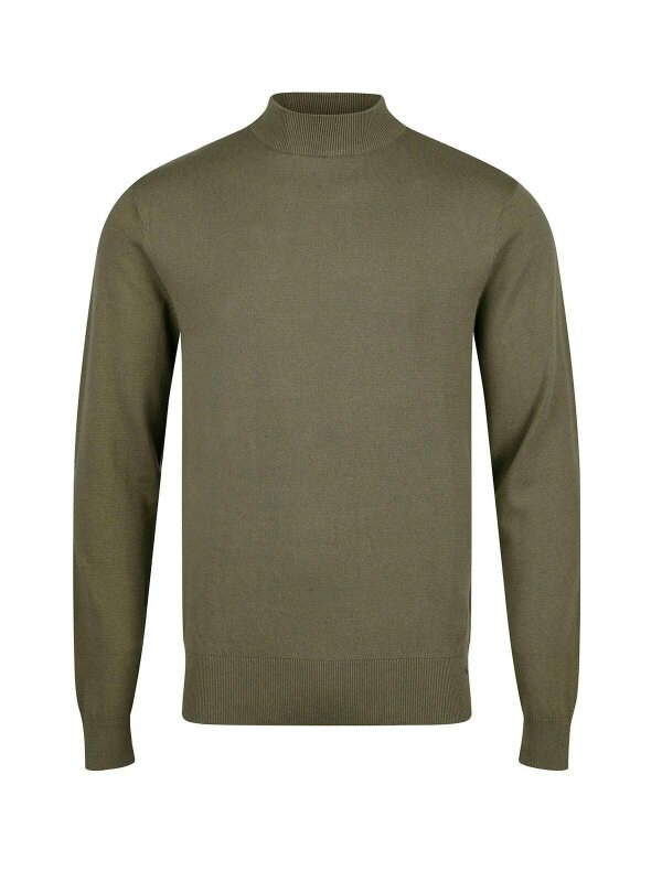 Luke 1977 LUKE1977 Jenson Funnel Neck Knitted Jumper - Clover Green