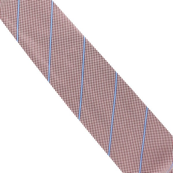 Dunhill fine houndstooth and stripe patterned silk tie