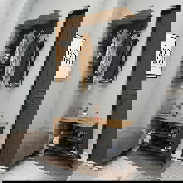 Destina Home Hallway Coat Rack with Shelves Cassia