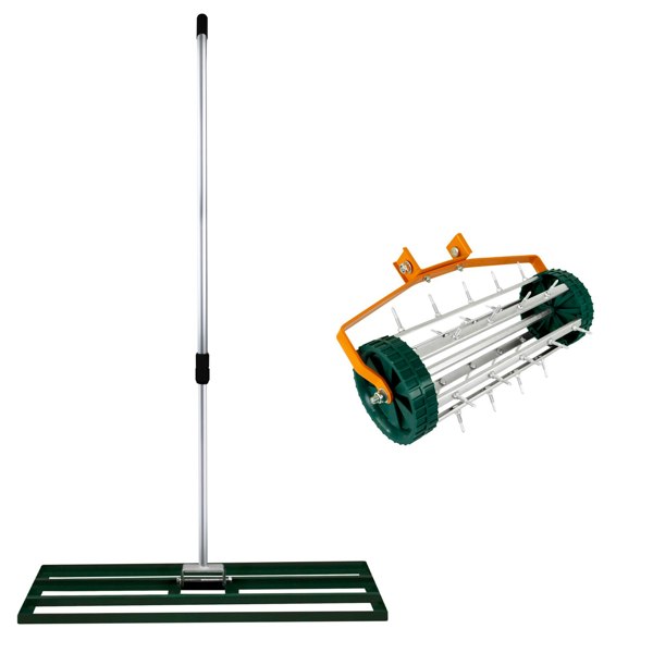 T-mech 100cm Lawn Leveller & Aerator – Green