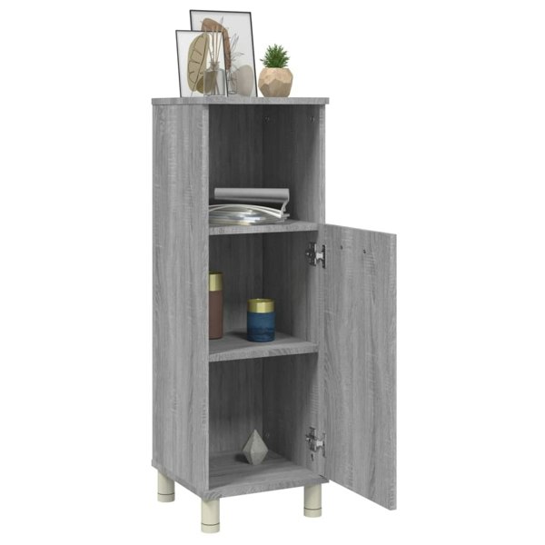Berkfield Bathroom Cabinet Grey Sonoma 30x30x95 cm Engineered Wood