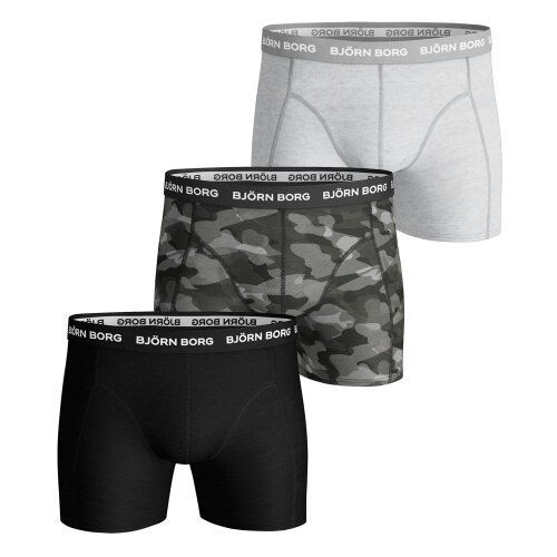 Bjorn Borg 3 Pack Mens Cotton Stretch Boxers Soft Everyday Underwear Shorts