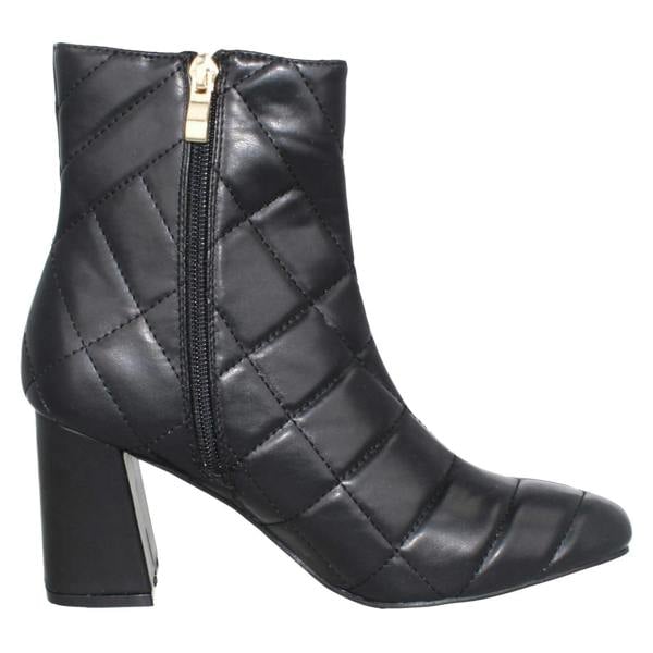 Spot On Ladies Spot On Block Heel Ankle Boots