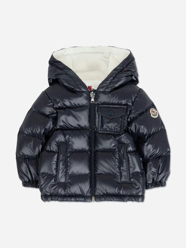 Moncler Enfant Baby Boys Down Padded Mesles Jacket in Navy