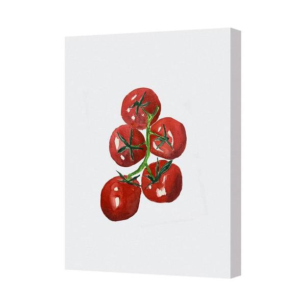 Benjamin Tate Design Cherry Tomato Canvas Wall Art Print On Deep Gallery Frame Handmade In UK