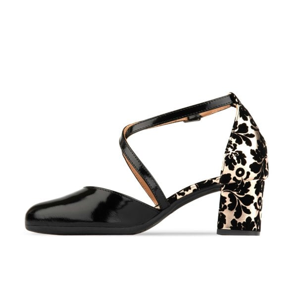 Embassy London Dannii - Black Rose Gold - Women's leather closed toe comfortable 2.4 inch heel sandal
