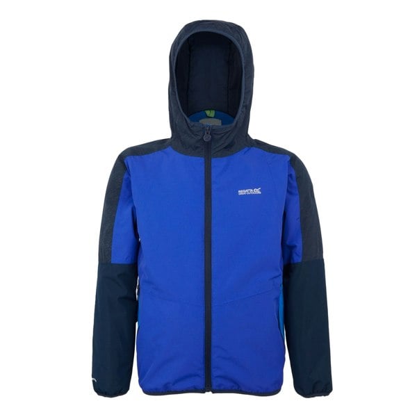 Regatta Boy's Volcanics VIII Terrain Print Reflective Jacket - Olympian Blue/Navy