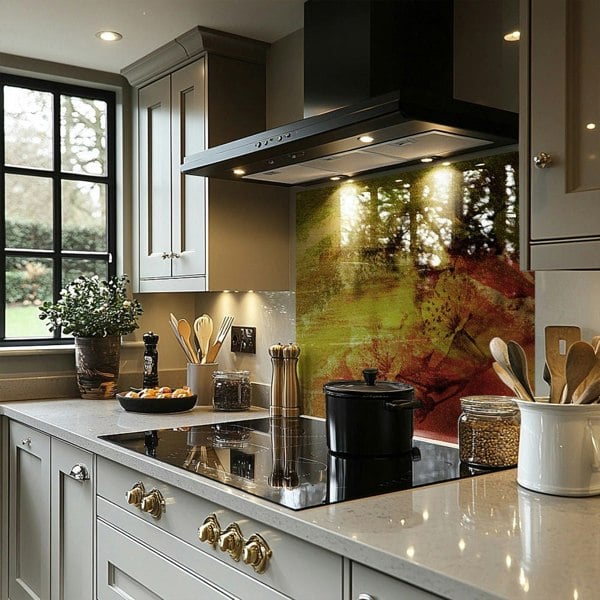 Benjamin Tate Design Rustic Flowers Splash Back