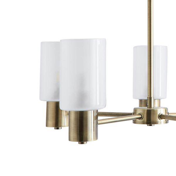 Pagazzi Lighting Maya 5-Light Antique Brass Semi-Flush Ceiling Light