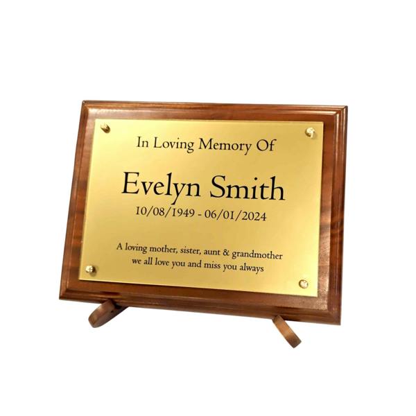 Memorials Direct Personalised Acrylic Memorial Plaque