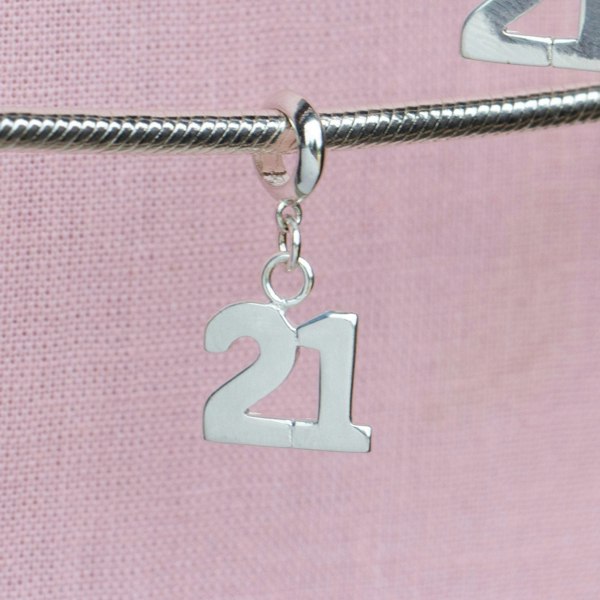Sterling Silver 21 Charm - MYLEE London