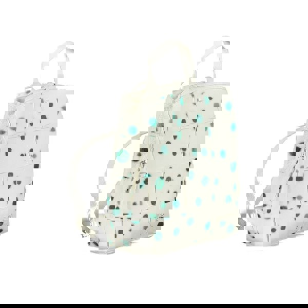 Desigual Women's Backpack with Teal Dot Spray Design