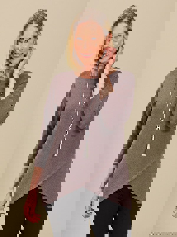 PennyPlain Cross Over Hem Tunic - Taupe