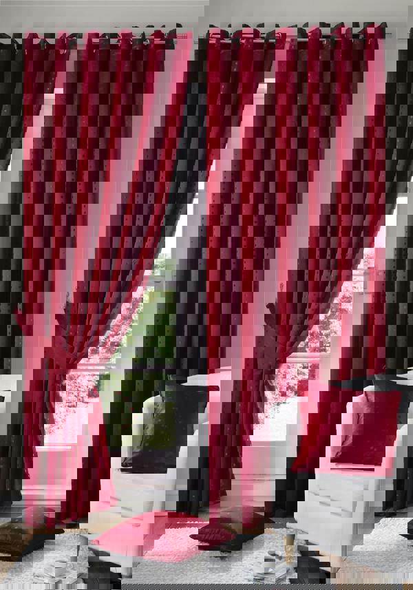 Luxury Living Adi Lined Ring Top Eyelet Curtains