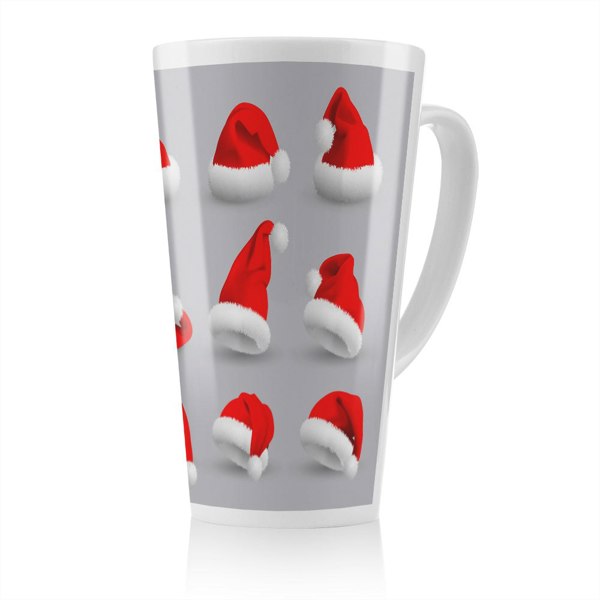 Benjamin Tate Design Collection Of Red Santa Claus Hats Dining Latte Mug