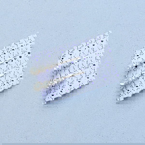 Pearl Hair Slides Small Set of 2