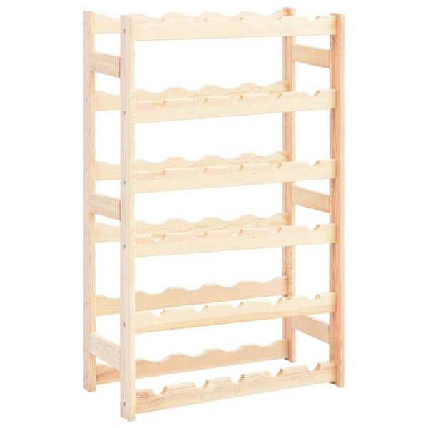 Berkfield Wine Rack for 30 Bottles Pinewood