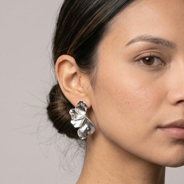 Uchi & Soto Kin Silver Sculptural Statement Earrings