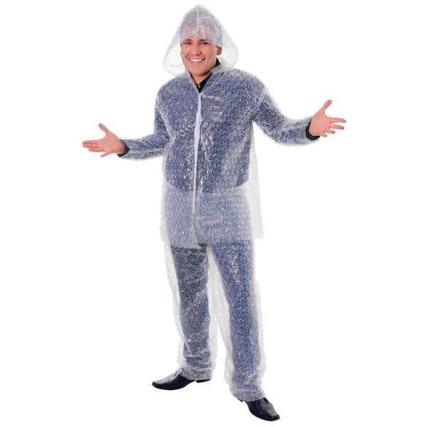Bristol Novelty Unisex Adults Bubble Wrapping Costume - White - 
