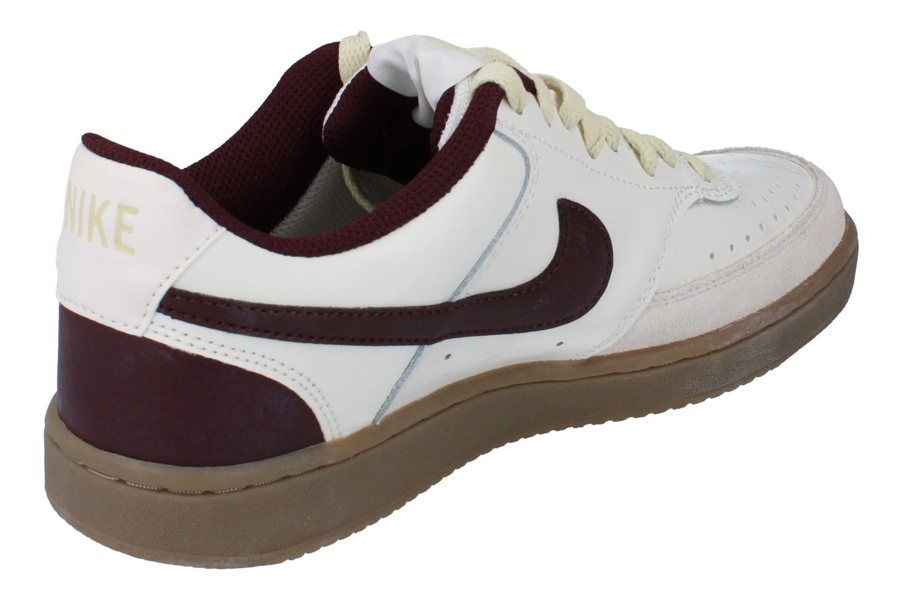 Nike Court Vision Lo Mens Trainers Hv2530  101 - Sail Burgundy Crush Light Khaki 101 - Photo 2