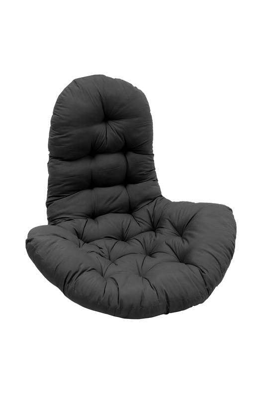 Outdoor T-Shaped Egg Chair Cushion Hanging Swing Chair Pad,Black