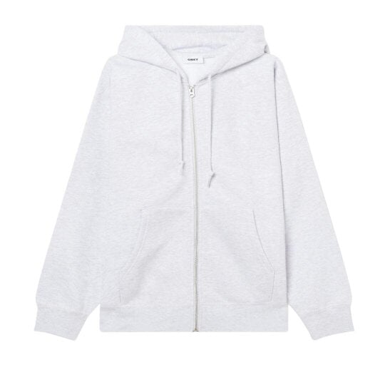 Obey Established Works Bold Zip Ash GREY Hoodie
