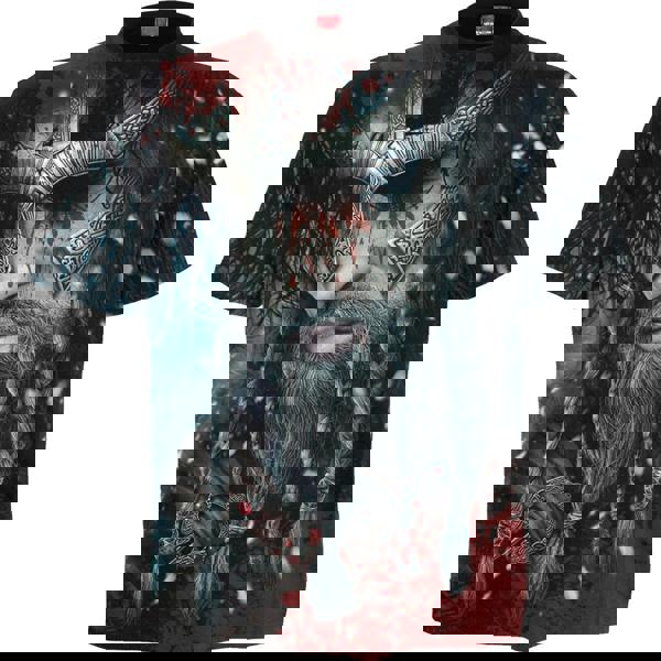 VIKING WRAP - Allover T-Shirt Black - Spiral USA