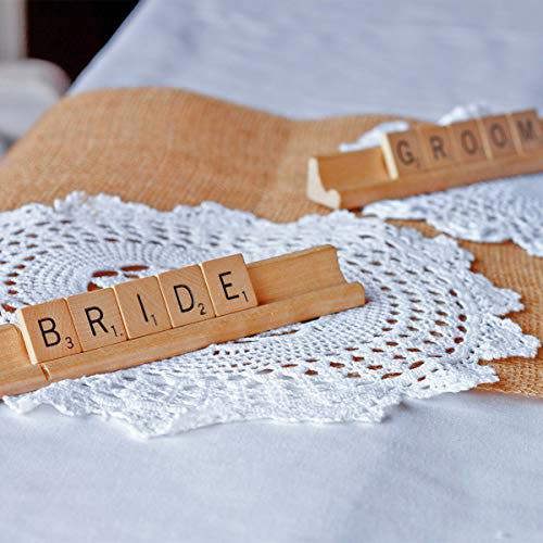 KAV 100 Wooden Alphabet Tiles Replacement Letters for Board Games, Wedding Frame and Wall Art