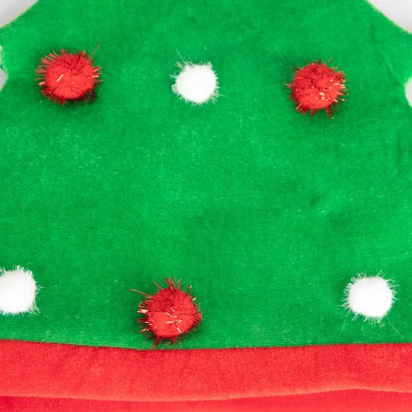 37cm Christmas Tree Hat with Gold Star and Pom-Pom Decorations for Festive Wear image 9